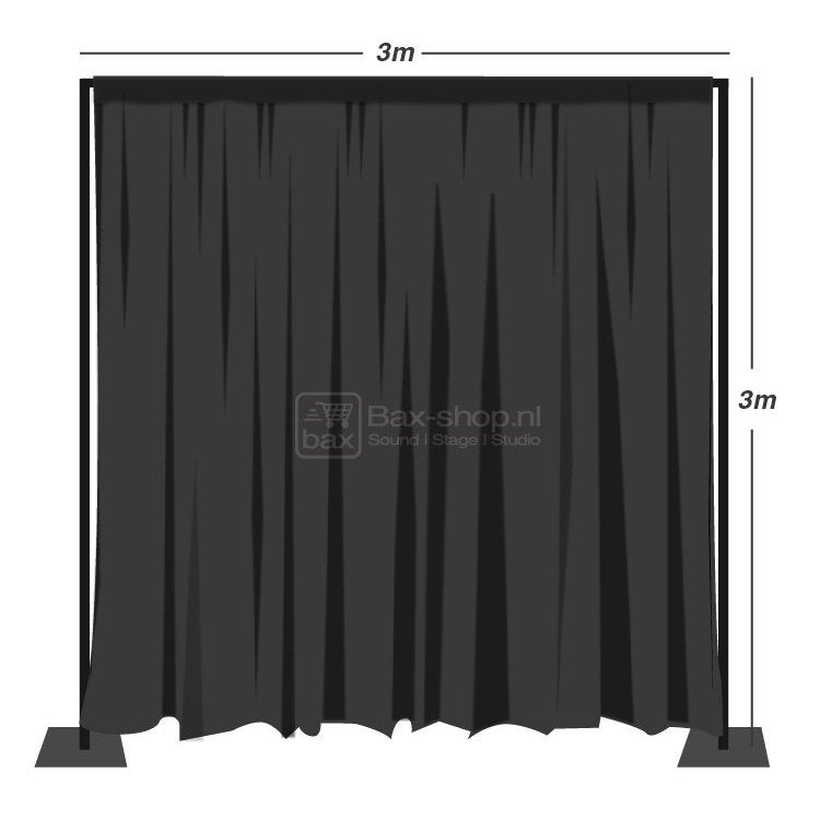 Wentex Pipe and Drape Backdrop System 3 x 3 m schwarz Wentex Pipe and Drape Backdrop System 3 x 3 m schwarz von Wentex