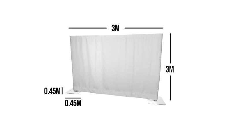 Wentex Pipes & Drapes SET Deko Vorhang 3x3m, weiß, molton von Wentex
