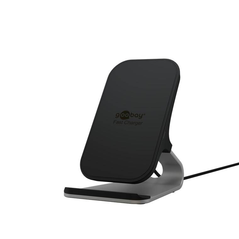 Goobay Kabelloses Tisch-Schnellladegerät Qi-Charger,10W,schwarz von Wentronic GmbH