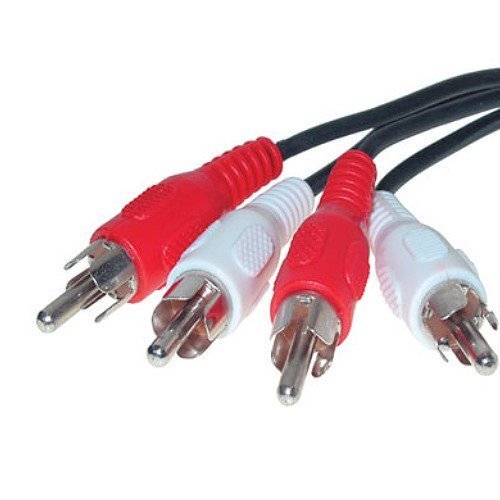 0,5 m Doppel-Cinch Kabel 2 x Cinch Stecker auf 2 x Cinch Stecker von Wentronic