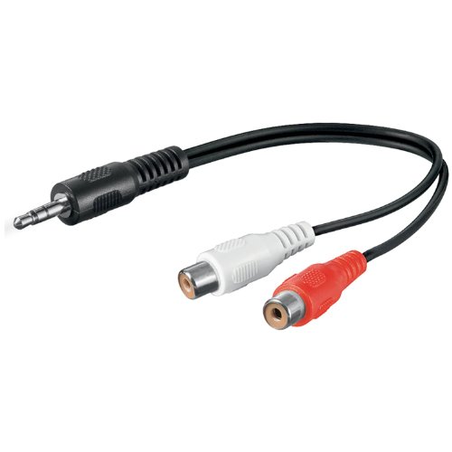 1.5m 2x Cinch Kupplung auf 3.5mm stereo Klinkenstecker 1.5m 2x Cinch Kupplung auf 3.5mm stereo Klinkenstecker von Wentronic