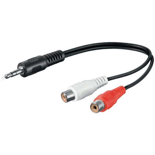 1.5m 2x Cinch Kupplung auf 3.5mm stereo Klinkenstecker von Wentronic