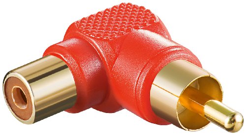 10 Stück Adapter rot Cinch Stecker auf Kupplung - abgewinkelt 10 Stück Adapter rot Cinch Stecker auf Kupplung - abgewinkelt von Wentronic