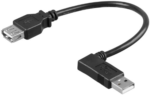 10er Set USB 2.0 Kabel (A Stecker links auf A Buchse) 0,3 m schwarz von Wentronic