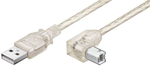10er Set Wentronic USB Kabel (A-Stecker auf B-Winkelstecker) transparent 0,5m von Wentronic