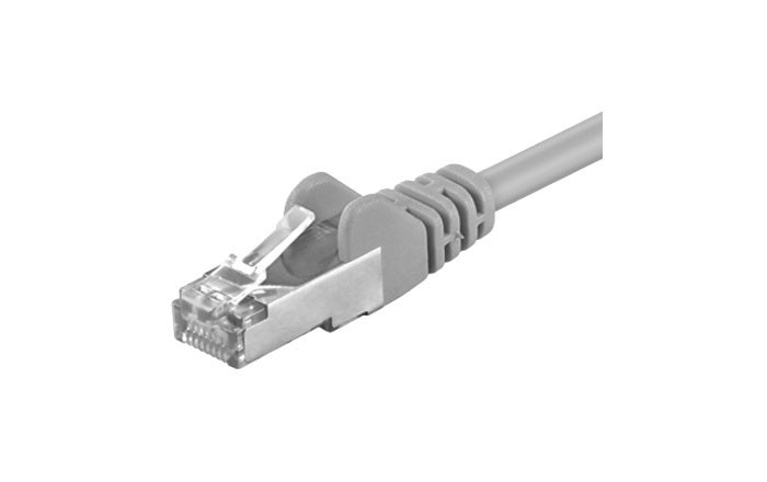 20 Meter LAN-Kabel, CAT 5, RJ45 Stecker, grau 50878 von Wentronic