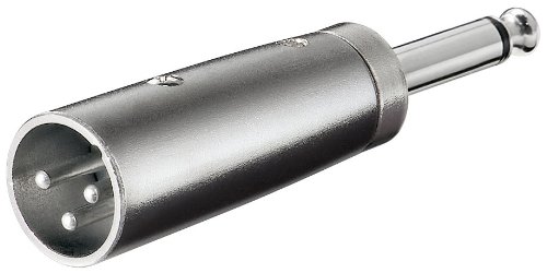 2x Audio-Adapter Klinke 6,3mm auf XLR male Metallausführung von Wentronic