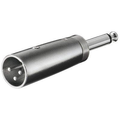 2x Audio-Adapter Klinke 6,3mm auf XLR male Metallausführung von Wentronic