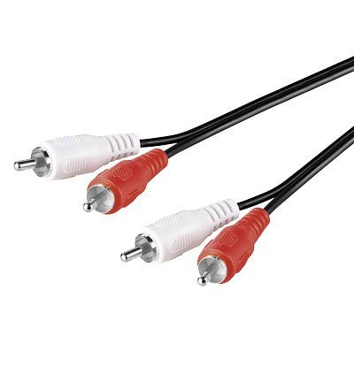 3 Stück, 20 m Doppel-Cinch Kabel 2 x Stecker auf 2 x Stecker super Preis von Wentronic