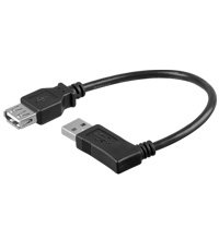 3er Set USB 2.0 Kabel (A Stecker rechts auf A Buchse) 0,3 m schwarz von Wentronic