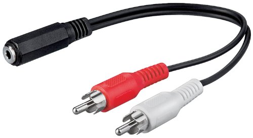 5 Stück, 1.5m 2x Cinch Stecker auf 3.5mm stereo Kupplung 5 Stück, 1.5m 2x Cinch Stecker auf 3.5mm stereo Kupplung von Wentronic