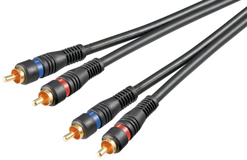 5 Stück | Audio-Video-Kabel | 2 x Cinchstecker > 2 x Cinchstecker | 1,50 m von Wentronic