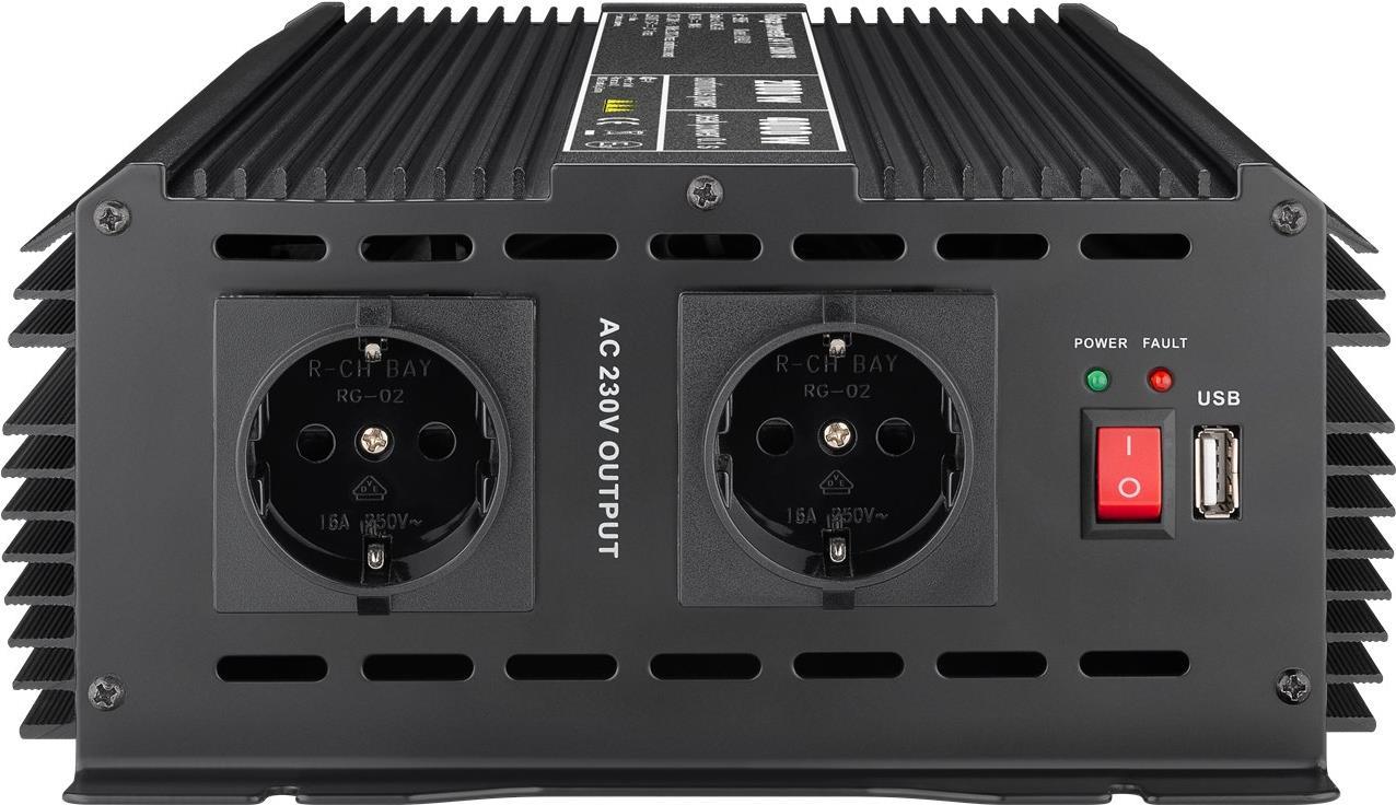 Goobay 58895 Netzteil & Spannungsumwandler Indoor 2000 W Schwarz (58895) von Wentronic