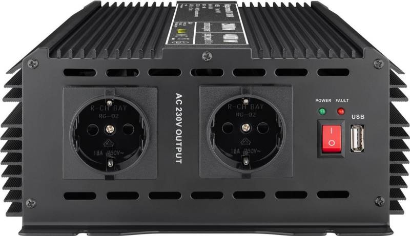 Goobay 58895 Netzteil & Spannungsumwandler Indoor 2000 W Schwarz (58895) von Wentronic
