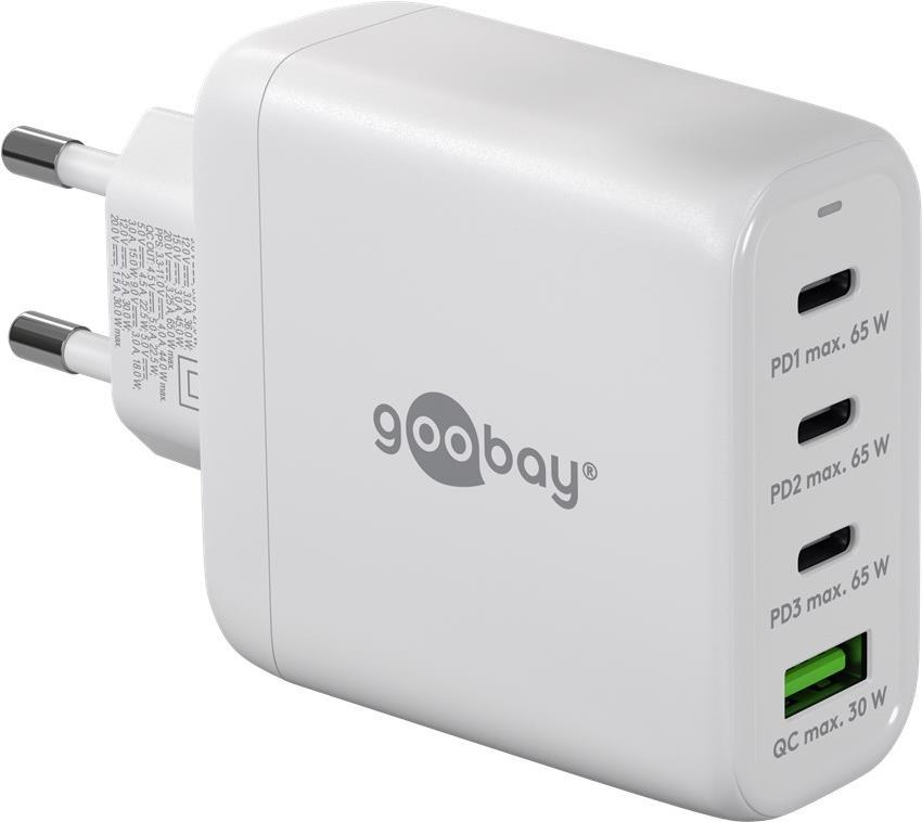 Goobay 64822 Ladegerät für Mobilgeräte Kopfhörer - Laptop - Smartphone - Tablet Weiß AC Schnellladung Drinnen (64822) von Wentronic