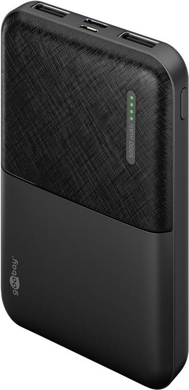 Goobay 64961 Powerbank Lithium Polymer (LiPo) 5000 mAh Schwarz (64961) von Wentronic