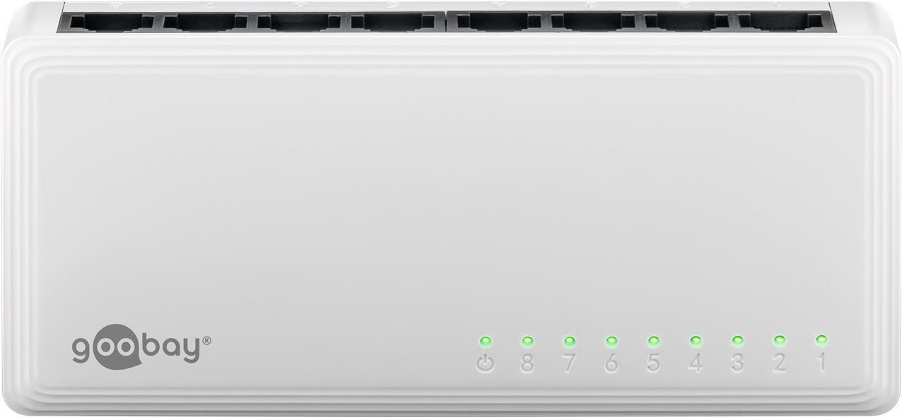 Goobay 8-Port Gigabit Ethernet Netzwerk-Switch (64564) von Wentronic
