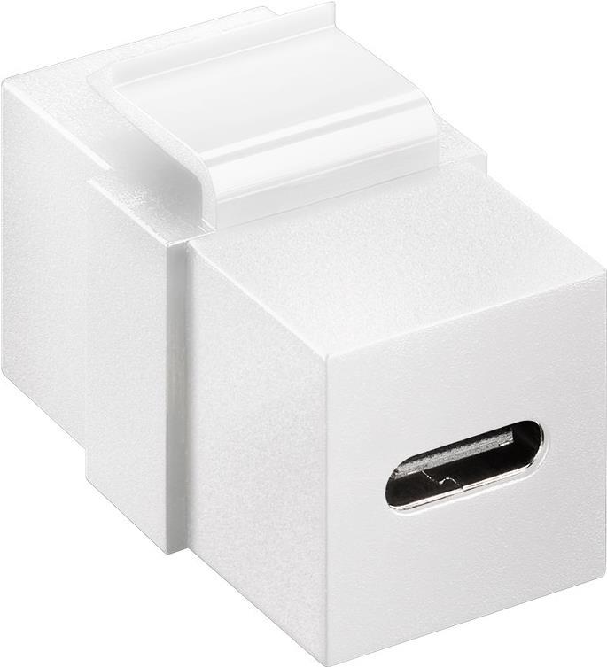 Goobay Keystone-Modul USB-C-Verbinder, USB 3.2 Gen 2 (10 Gbit/s), weiß (61262) von Wentronic