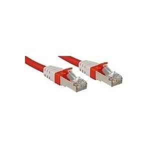 Lindy Premium - Patch-Kabel - RJ-45 (M) - RJ-45 (M) - 7,5m - SFTP - CAT 6a - halogenfrei - Rot (45389) von Lindy