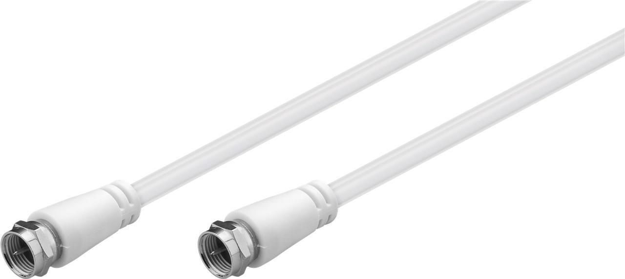 Goobay SAT Antennenkabel (class A+, >95 dB), 3x geschirmt, 10 m, Weiß - F-Stecker > F-Stecker (vollständig geschirmt) (58819) von Wentronic