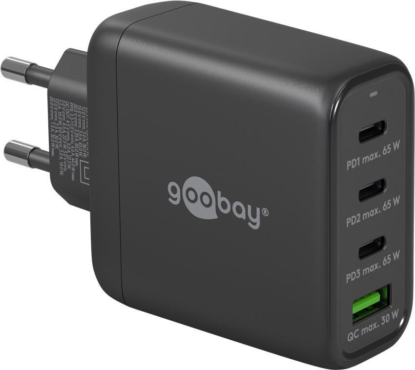 Goobay USB-C PD Multiport-Schnellladegerät (68 W), schwarz (64819) von Wentronic