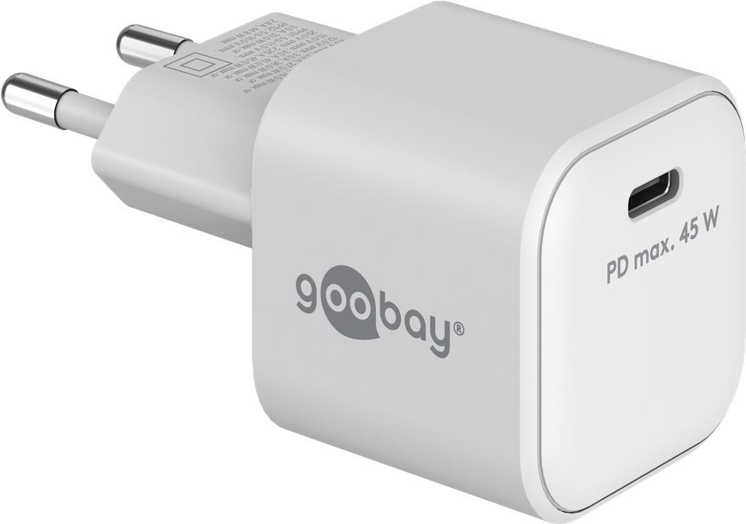 Goobay USB-C PD Schnellladegerät (45 W), weiß (65332) von Wentronic