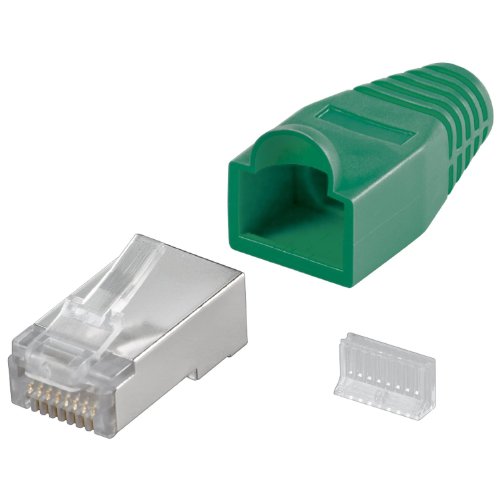 Modularstecker RJ45 geschirmt; CAT 5 RJ45/8P8C PLUG GRÜN von Wentronic