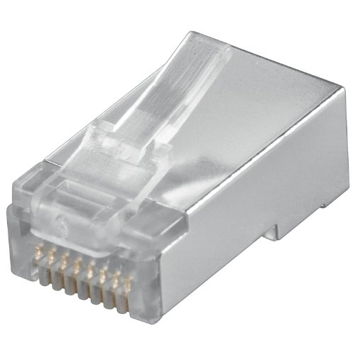 Modularstecker RJ45 geschirmt; CAT 5 RJ45/8P8C PLUG for ROUND CABLE von Wentronic