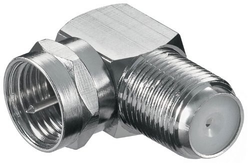 Verbinder:F-Stecker>F-Kupplung,90°Winkel; WE 1166 W Cu (F-plug>F-jack) H.Q. von Wentronic