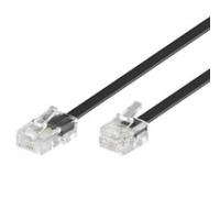 Wentronic 10m RJ-11/RJ-45 Cable - RJ-11 - RJ-45 - Männlich/männlich - Schwarz - TEL 6P4C-8P4C (68578) von Wentronic