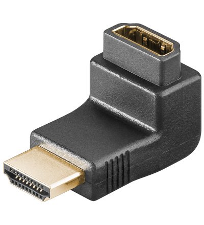 Wentronic 68782 HDMI/HDMI Winkeladapter (19polig, HDMI-Stecker auf HDMI-Buchse) (4 Stück) von Wentronic