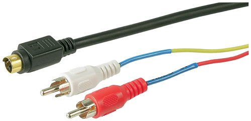 Wentronic Audio/Video Kabel (4-polig Mini DIN-Stecker auf 2X Cinchstecker) 2 m von Wentronic