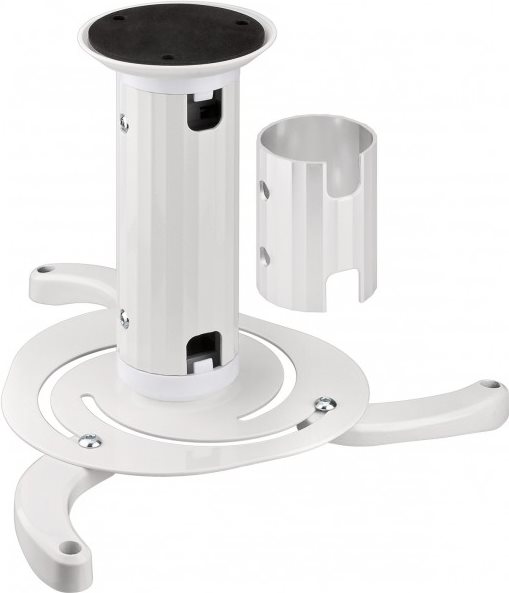 Wentronic Goobay BeamerFlex, Weiß - zweistufig verstellbarer Deckenhalter für Projektoren (51896) von Wentronic