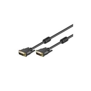 Wentronic Goobay - DVI-Kabel - Dual Link - DVI-D (M) - DVI-D (M) - 3,0m - Flügelschrauben - Schwarz (93111) von Wentronic