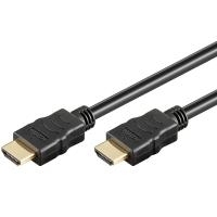 Wentronic Goobay High Speed HDMI Kabel mit Ethernet, Schwarz, 0.5 m - HDMI A-Stecker > HDMI A-Stecker (69122) von Wentronic