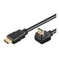 Wentronic Goobay High Speed HDMI Kabel mit Ethernet, Schwarz, 5 m - HDMI A-Stecker>HDMI A-Stecker 270° gewinkelt (31924) von Wentronic