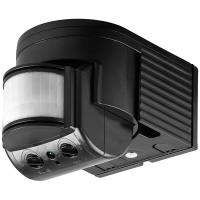 Wentronic Goobay Infrarot Bewegungsmelder, Schwarz - zur Aufputz-Wandmontage, 180 ° Erfassung, 12 m Reichweite, für Innen (IP44), LED-geeignet (96001) von Wentronic