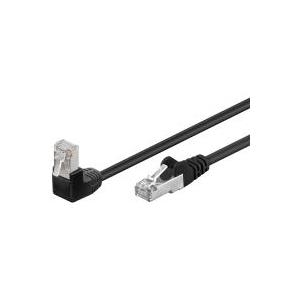 Wentronic Goobay - Netzwerkkabel - RJ-45 (M) - RJ-45 (M) - 2,0m - Foiled Unshielded Twisted Pair (F/UTP) - CAT 5e - gepresst, glatt, 90-Grad-Anschluss - Schwarz (94188) von Wentronic