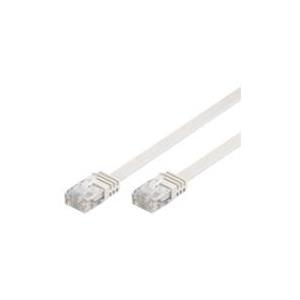 Wentronic Goobay - Netzwerkkabel - RJ-45 (M) bis RJ-45 (M) - 7 m - UTP - CAT 6 - geformt, flach - weiß (95155) von Wentronic