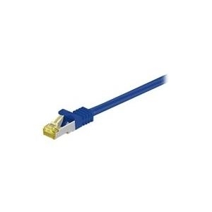 Wentronic Goobay - Patch-Kabel - RJ-45 (M) bis RJ-45 (M) - 20,0m - SFTP, PiMF -Cat.7 Rohkabel - gepresst, halogenfrei - Blau (91655) von Wentronic