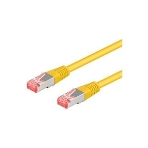 Wentronic Goobay - Patch-Kabel - RJ-45 (S) - RJ-45 (S) - 10,0m - SFTP, PiMF - CAT 6a - gepresst, halogenfrei - Gelb (93700) von Wentronic