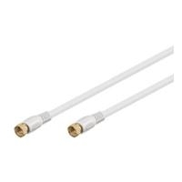 Wentronic Goobay SAT Anschlusskabel, 100% geschirmt, vergoldet, Weiß, 7.5 m - F-Stecker  F-Stecker (67294) von Wentronic