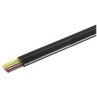 Wentronic Goobay Telefonflachkabel 100 m Rolle,AWG 28,CCA (kupferkaschiertes Aluminium), Schwarz (93304) von Wentronic
