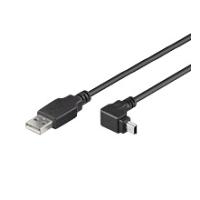 Wentronic Goobay USB 2.0 Hi-Speed Kabel, Schwarz, 1.8 m - geeignet für Geräte mit Mini-USB Anschluss (93971) von Wentronic