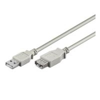 Wentronic Goobay USB 2.0 Hi-Speed Verlängerungskabel, Grau, 0.3 m - USB 2.0-Stecker (Typ A) > USB 2.0-Buchse (Typ A) (68621) von Wentronic