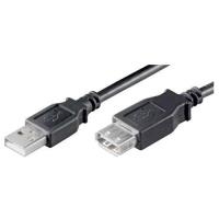 Wentronic Goobay USB 2.0 Hi-Speed Verlängerungskabel, Schwarz, 0.6 m - USB 2.0-Stecker (Typ A) > USB 2.0-Buchse (Typ A) (68625) von Wentronic