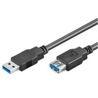 Wentronic Goobay USB 3.0 SuperSpeed Verlängerungskabel, Schwarz, 3 m - USB 3.0-Stecker (Typ A) > USB 3.0-Buchse (Typ A) (93999) von Wentronic