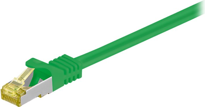 Wentronic GoobayCat.7 Rohkabel Patchkabel, S/FTP (PiMF), Grün, 0.5 m - LSZH halogenfrei, Kupfer, RJ45 Stecker (91577) von Wentronic