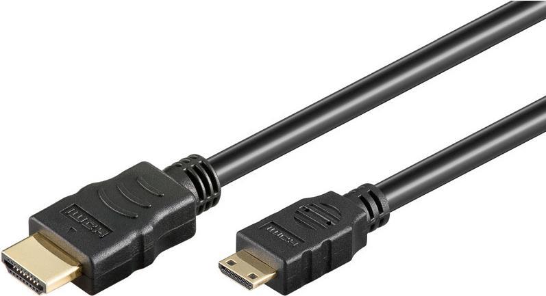 Wentronic High Speed Mini HDMI Kabel mit Ethernet schwarz - Länge: 5,00 m von Wentronic