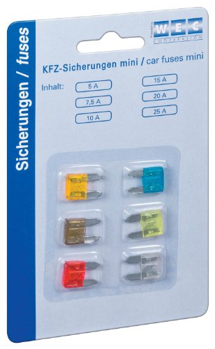 Wentronic KFZ-Sicherungsset 6tlg.Kfz-Sicherungssortiment Mini; SORTIMENT 1027 KFZM-Sicherungen 6 TLG. von Wentronic